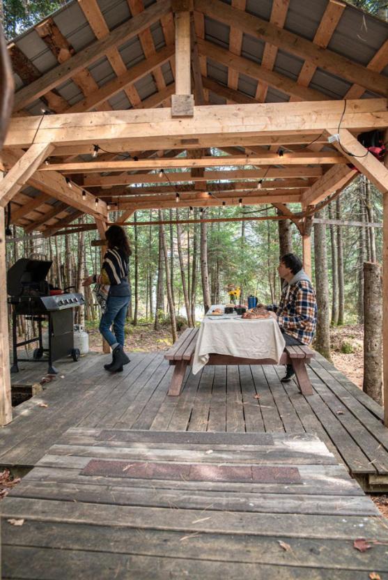 Aux Tipis De La Riviere Sauvage Villa Saint Romain Luaran gambar